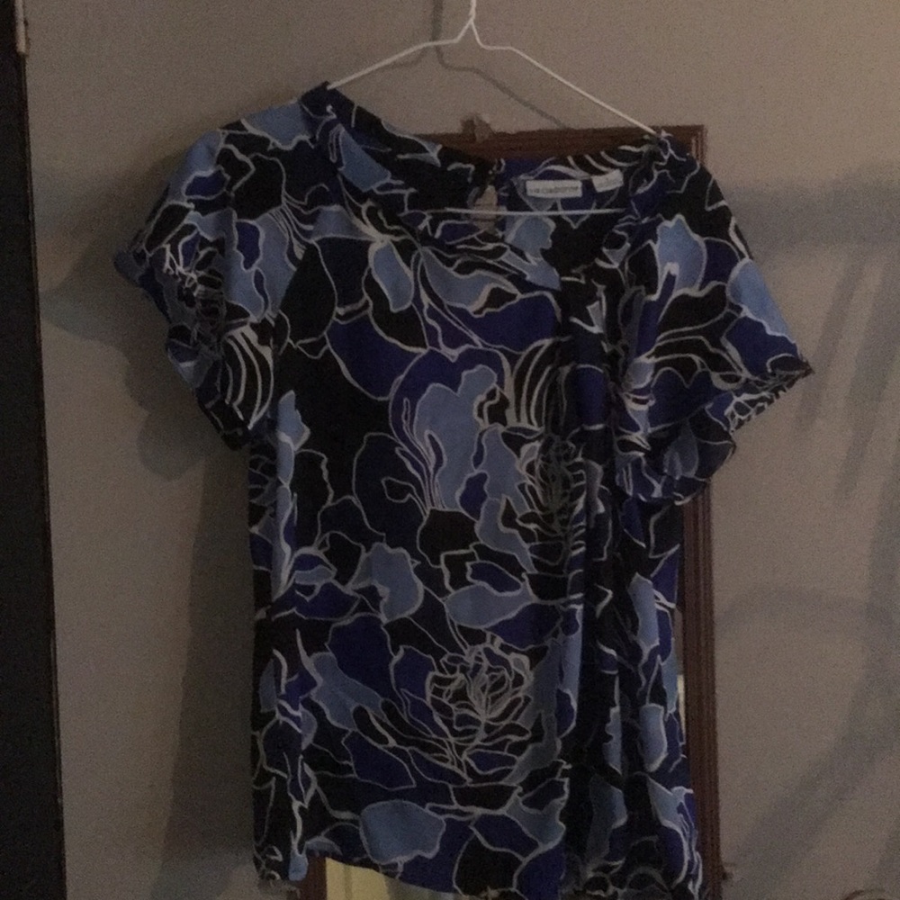 Black and blue blouse